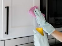 clean your kitchen cabinets